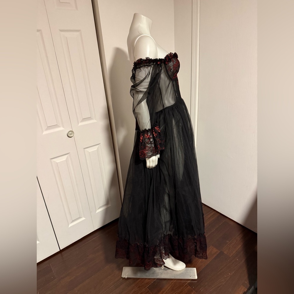 NWT Black Widow Dance with Death with Red lace Dress - Picture 5 of 12